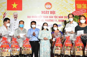 Lãnh đạo Thành phố dự Ngày hội Đại đoàn kết toàn dân tộc