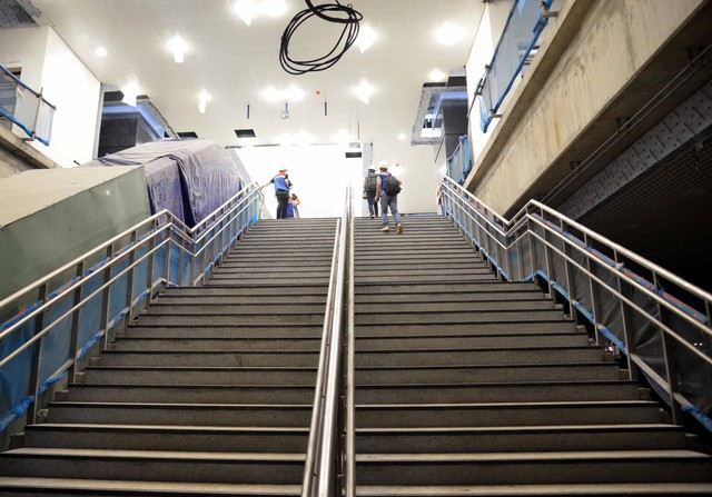 Ga Tân Cảng tuyến metro số 1 với kiến trúc hiện đại sắp hoàn thành - Ảnh 8.