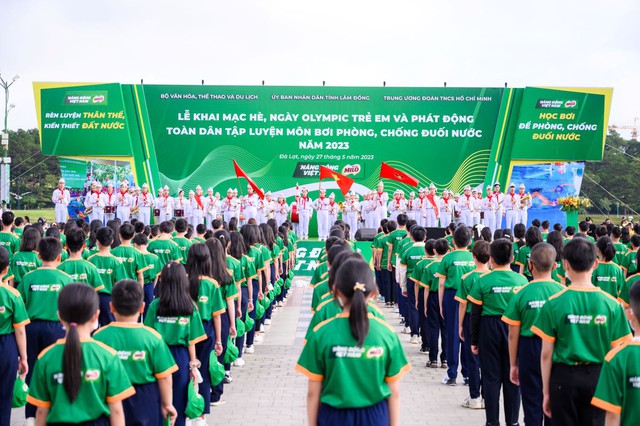 Hơn 3.000 thiếu nhi, học sinh tham dự Lễ khai mạc hè, Ngày Olympic trẻ em năm 2023 - Ảnh 1.
