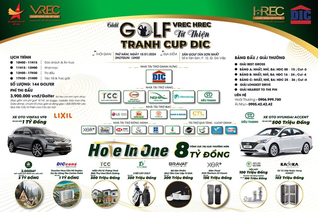 Khai mạc giải Golf VREC HREC từ thiện tranh CUP DIC
- Ảnh 1.