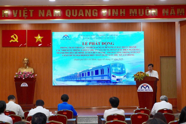 Phát động phong trào thi đua cao điểm 60 ngày đêm cho dự án Metro số 2- Ảnh 1.