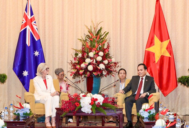 Bí thư Thành ủy TPHCM Trần Lưu Quang hội kiến Toàn quyền Australia- Ảnh 1. Bí thư Thành ủy TPHCM Trần Lưu Quang hội kiến Toàn quyền Australia- Ảnh 1.