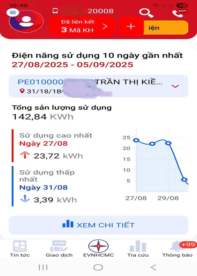 Điện lực TPHCM: Công khai lượng điện tiêu thụ hàng ngày trên App- Ảnh 2. Điện lực TPHCM: Công khai lượng điện tiêu thụ hàng ngày trên App- Ảnh 2.
