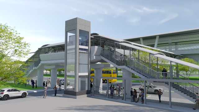 Lắp đặt thang máy tại các cầu vượt bộ hành tuyến metro 1- Ảnh 2.