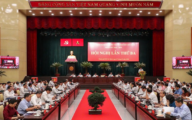 Hội nghị lần thứ 3 Ban Chấp hành Đảng bộ TPHCM: Thảo luận nhiều nội dung quan trọng về phát triển hạ tầng- Ảnh 1.