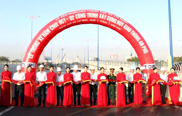 Thông xe hầm chui nút giao An Phú, giảm ùn tắc tại cửa ngõ phía đông TPHCM- Ảnh 1.