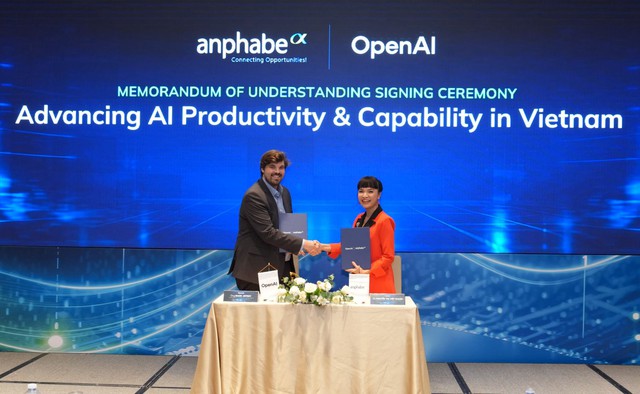 Anphabe và OpenAI hợp tác "Kích hoạt năng suất AI cho doanh nghiệp Việt"- Ảnh 1. Anphabe và OpenAI hợp tác "Kích hoạt năng suất AI cho doanh nghiệp Việt"- Ảnh 1.