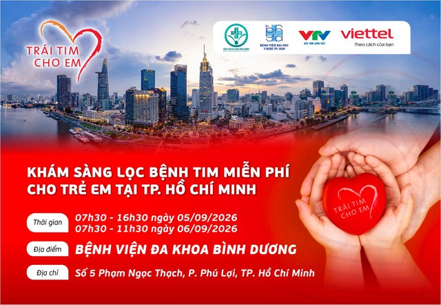 "Trái tim cho em" sẽ khám sàng lọc miễn phí bệnh tim bẩm sinh tại TPHCM- Ảnh 1.