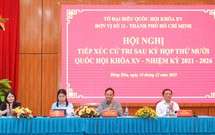 Bí thư Thành ủy TPHCM và các đại biểu Quốc hội tiếp xúc cử tri phường Đông Hòa