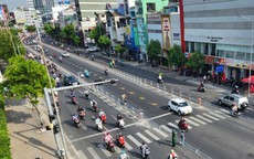 Sáng đầu tiên phân làn đảo chiều trên đường Cộng Hòa, giao thông ổn định