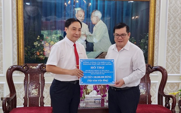 EVNHCMC hỗ trợ 100 triệu đồng cho các gia đình trong vụ cháy chung cư mini tại Hà Nội
