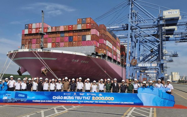 Cảng quốc tế Tân Cảng - Cái Mép tiếp tục vượt mốc 2 triệu TEU