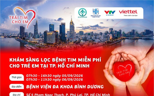 "Trái tim cho em" sẽ khám sàng lọc miễn phí bệnh tim bẩm sinh tại TPHCM